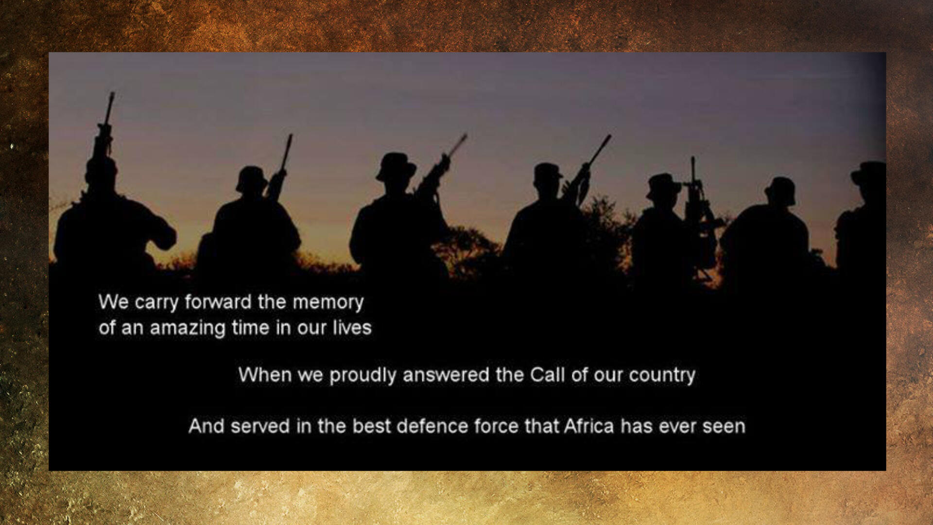 Proud to have served here - Stolt over å ha tjenestegjort her